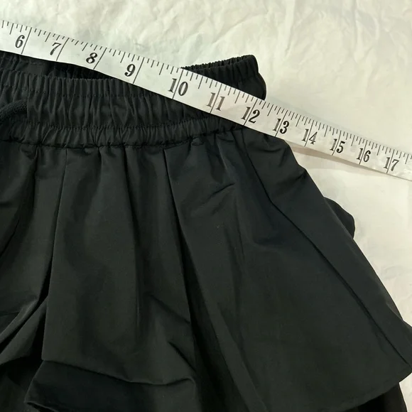 Street Y2K Punk Nylon & Lace Skirt Wide Leg Pants Combo Black S Whimsigoth - Picture 12 of 16